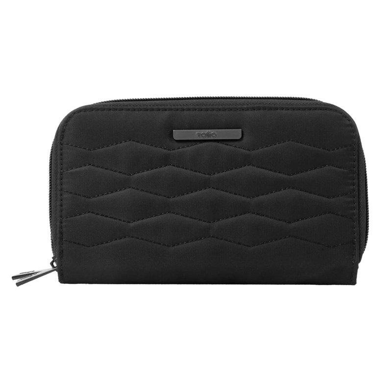 BILLETERA PARA MUJER LOISY GRANDE DECO NEGRO - 1