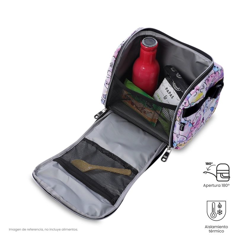 LONCHERA TE RMICA PARA MUJER RESALTADOR GLITTER GRANDE ROSADA - 3