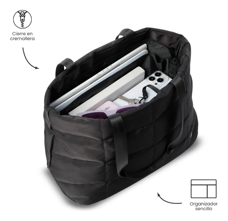 TOTE BAG PARA MUJER FREYA MEDIANO NEGRO - 5