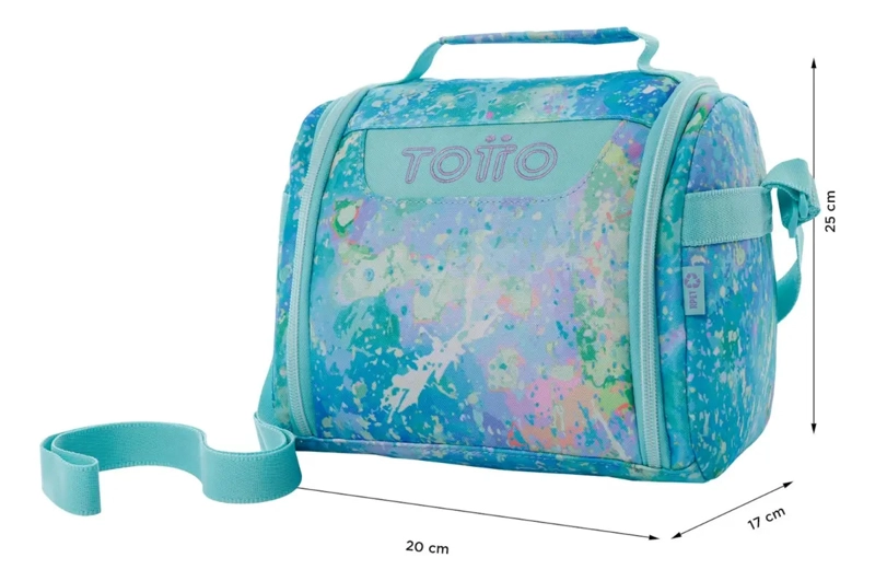 TOTTO LONCHERA TE RMICA ESCOLAR NIÑA RPET IMPERMEABLE PIZ242 - 3