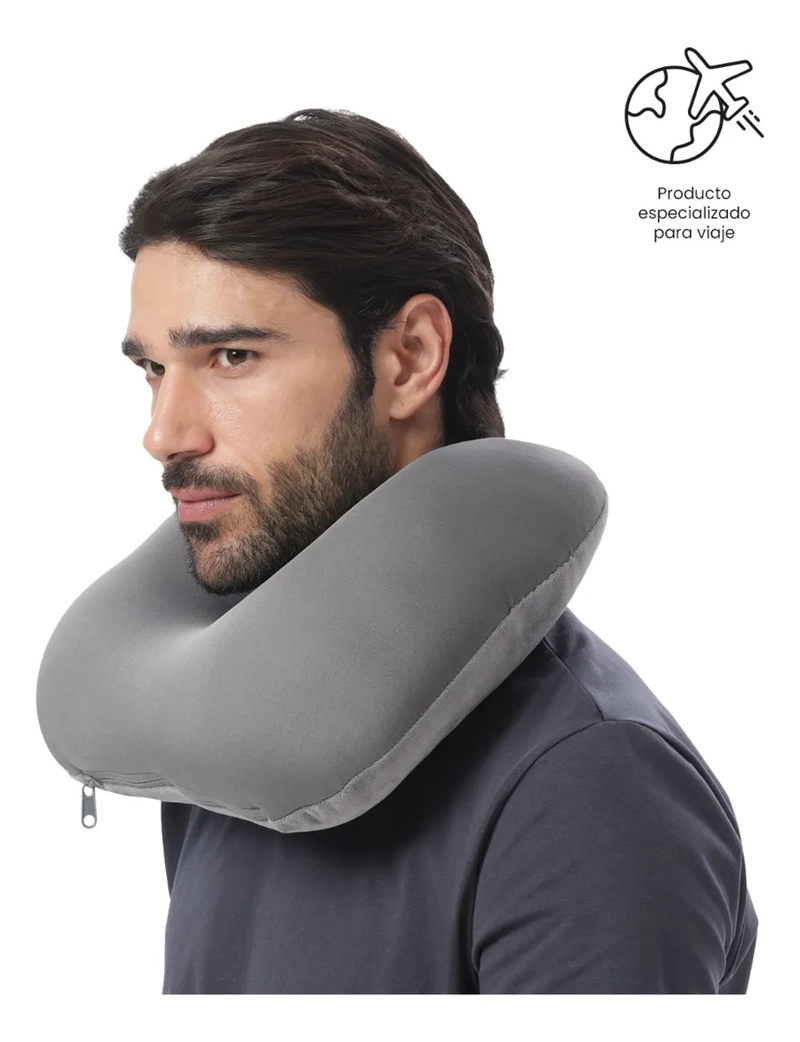 ALMOHADA DE VIAJE COJIN 2 EN 1 CLOUD COLOR GRIS - 2