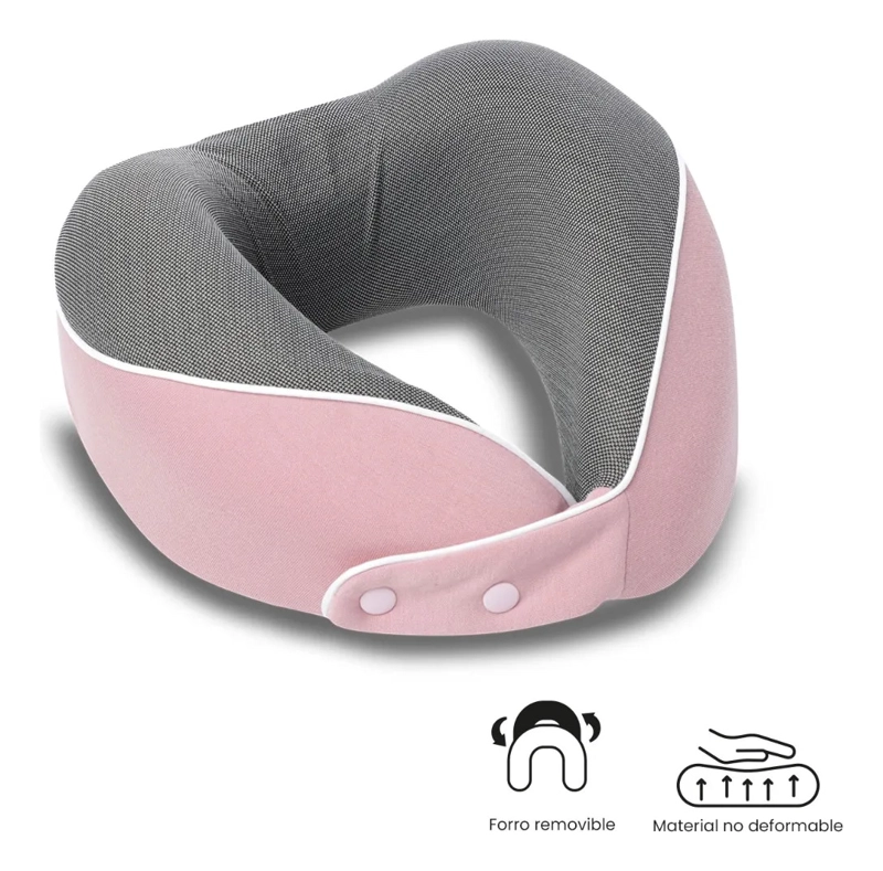 ALMOHADA DE VIAJE MEMORY FOAM PLANE COLOR ROSADO - 3