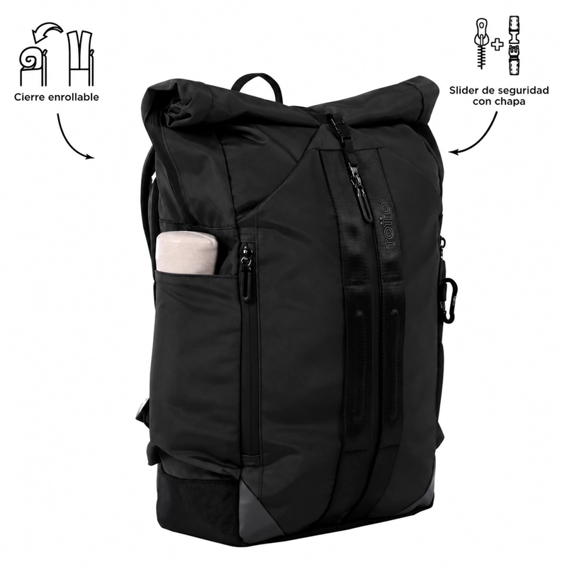 MOCHILA UNIVERSITARIA SPURN 2.0 PORTA PC 14' NEGRO HOMBRE - 5