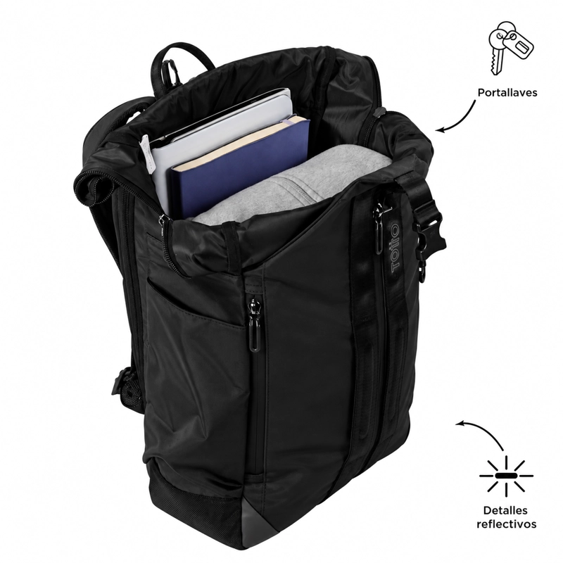 MOCHILA UNIVERSITARIA SPURN 2.0 PORTA PC 14' NEGRO HOMBRE - 6