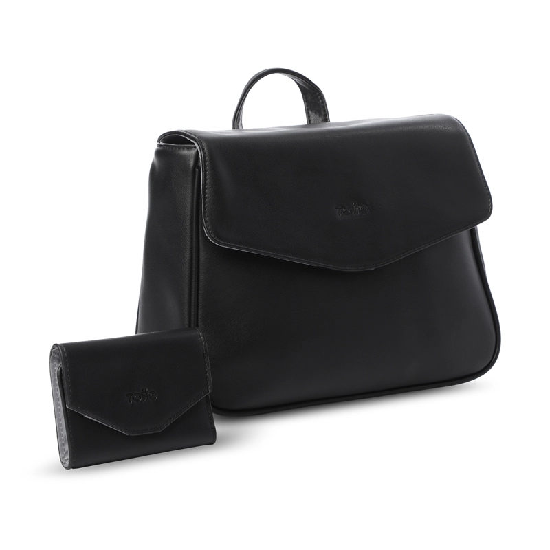 KIT PARA MUJER X2 CARTERA TIPO MOCHILA +PORTADOCUMENTOS ROMA - 3