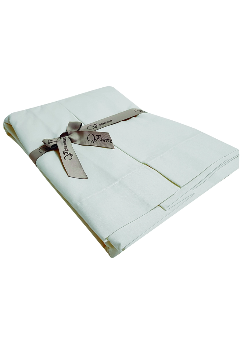 FALDON 200 HILOS KING LISO BLANCO VICTORIANAS - 1