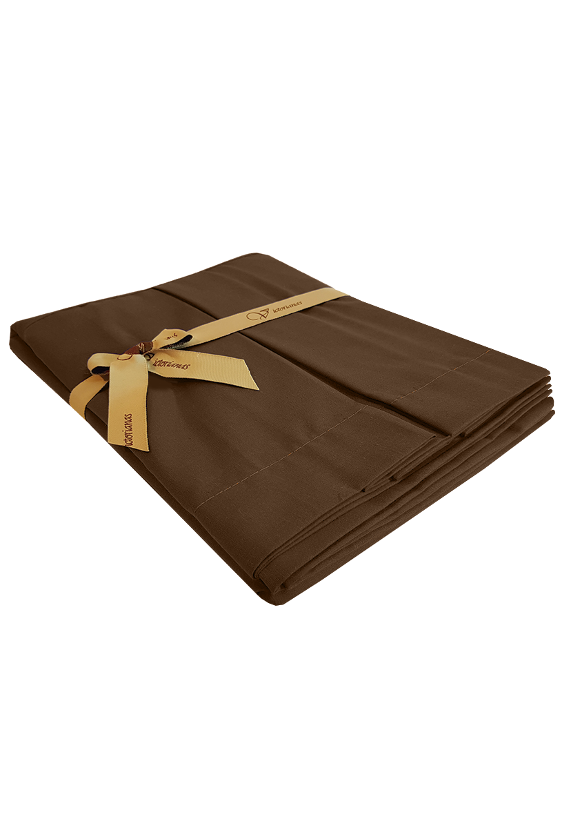 FALDON 200 HILOS QUEEN LISO CHOCOLATE VICTORIANAS - 1