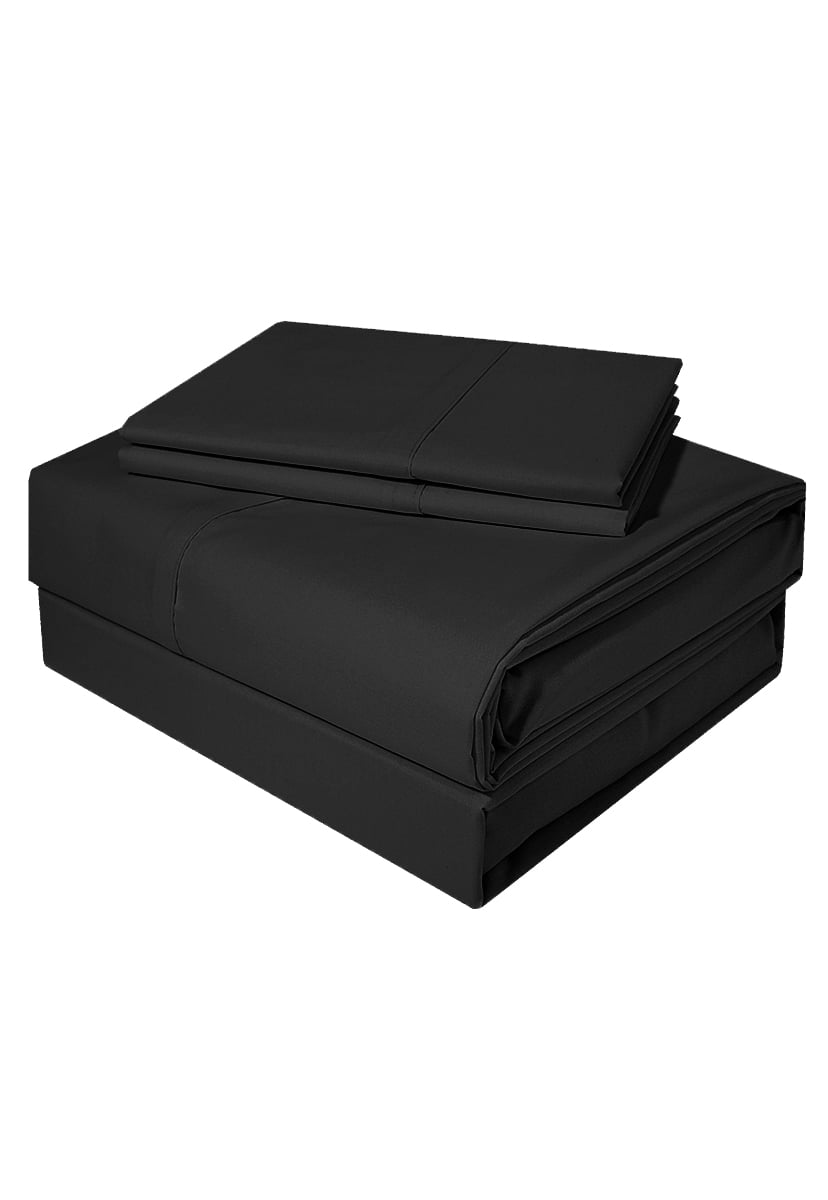 SET SÁBANAS VICTORIANAS 200 HILOS NEGRO LISO FULL DARK - 1