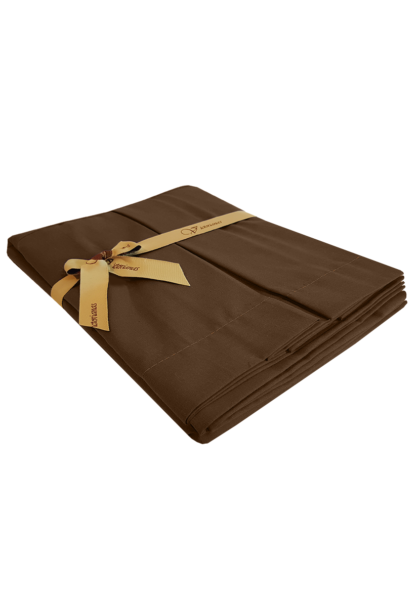 FALDON 200 HILOS FULL LISO CHOCOLATE VICTORIANAS - 1