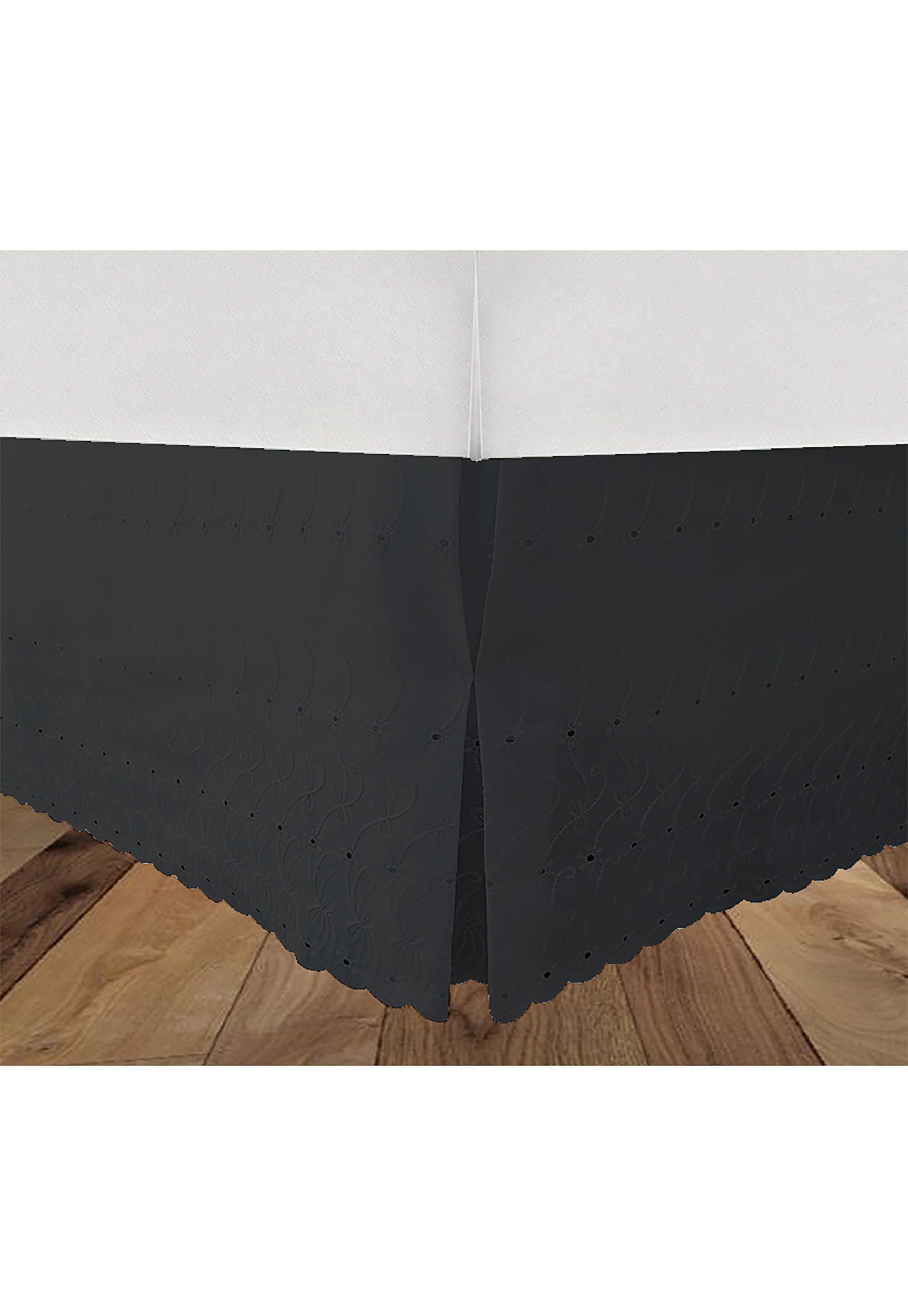 FALDON 1,5P BRODERIE DARK NEGRO VICTORIANAS - 1