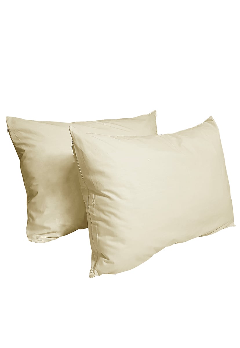 FUNDA DE ALMOHADA PROTECTORA BEIGE 50X70 200 HILOS - 1