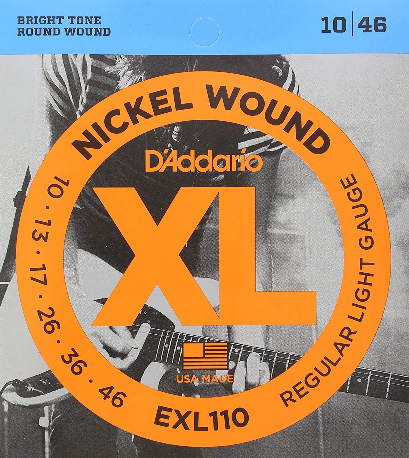 CUERDAS GUITARRA ELECTRICA D'ADDARO EXL110 NICKEL WOUND REGULAR LIGHT 10-46 - 1