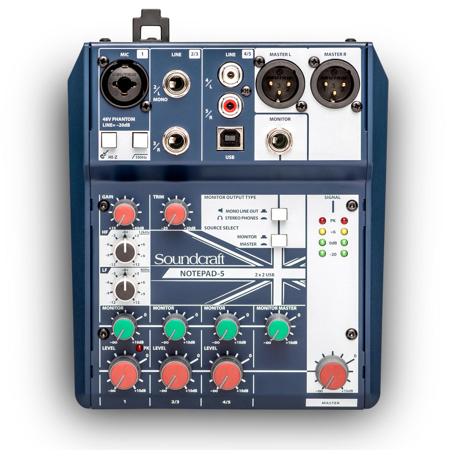 MIXER ANALOGO SOUNDCRAFT NOTEPAD-5 - 3