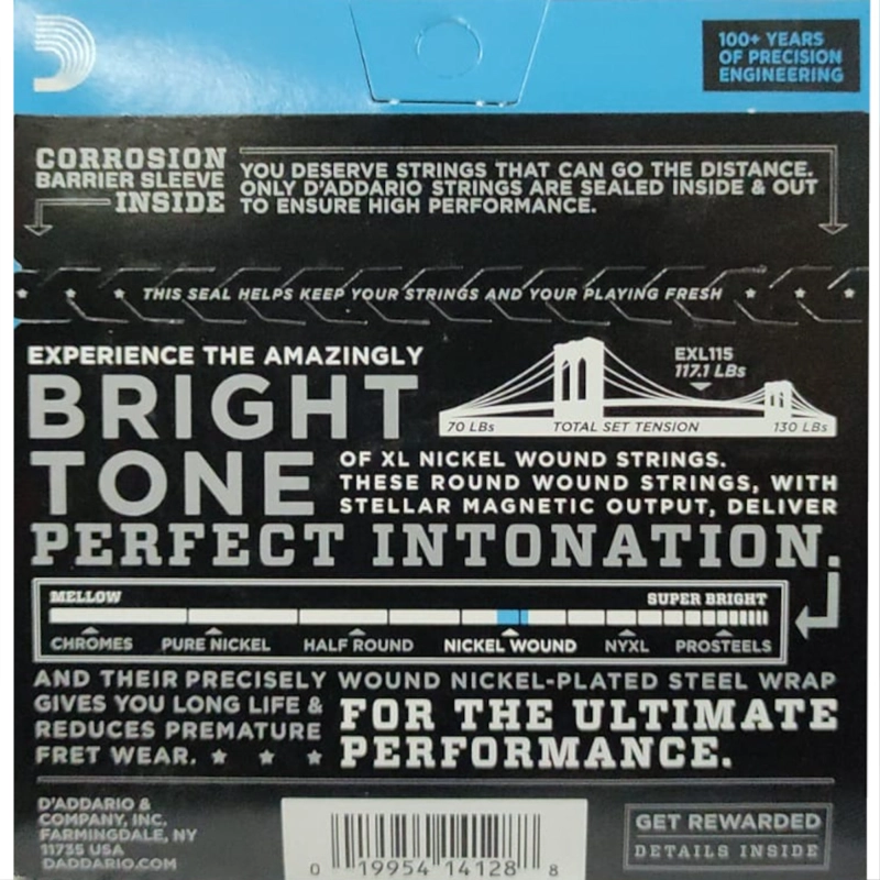 CUERDAS PARA GUITARRA ELECTRICA D'ADDARIO EXL115 - 2