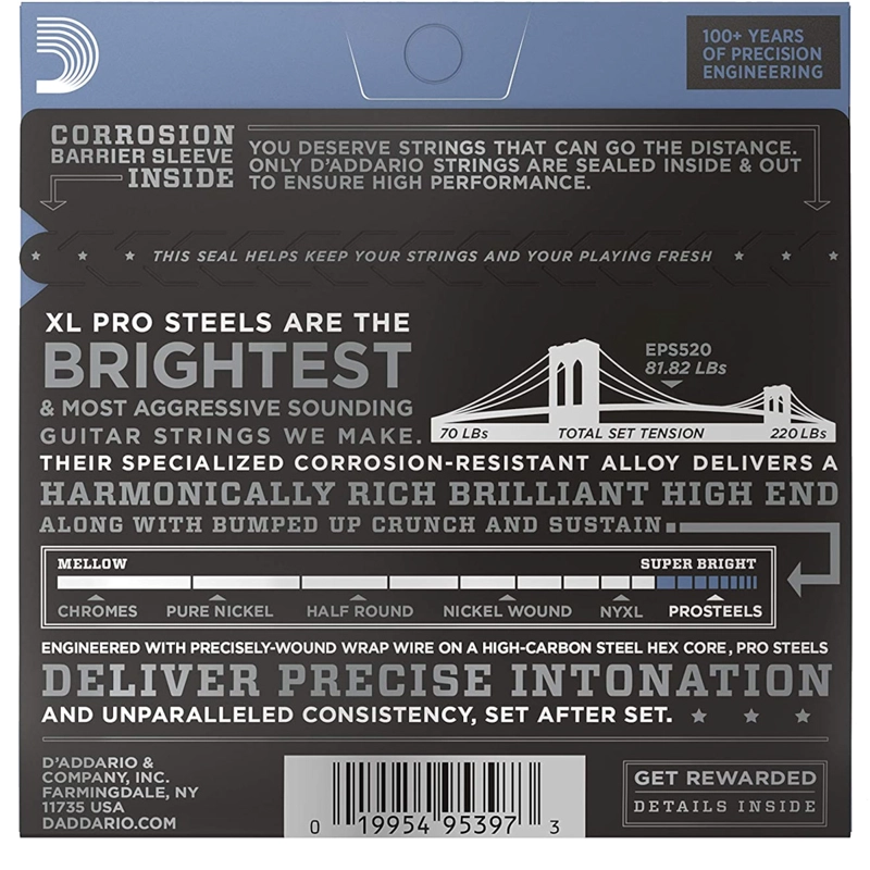 CUERDAS PARA GUITARRA ELECTRICA D'ADDARIO EPS520 - 2