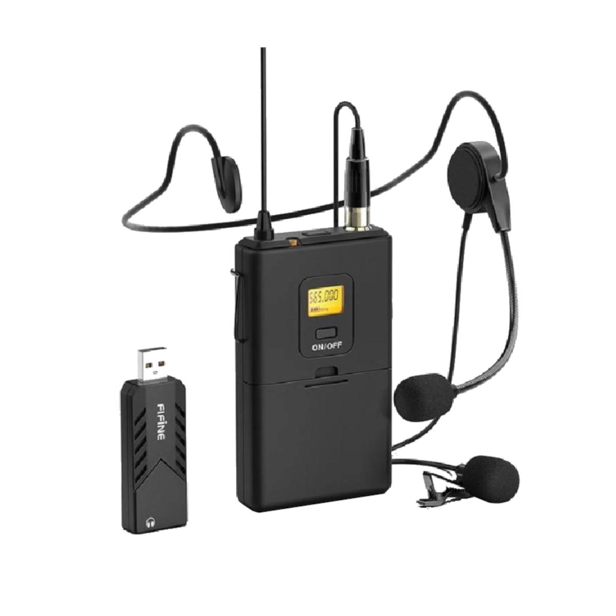 MICROFONO FIFINE K031B USB INALAMBRICO DE SOLAPA - 1