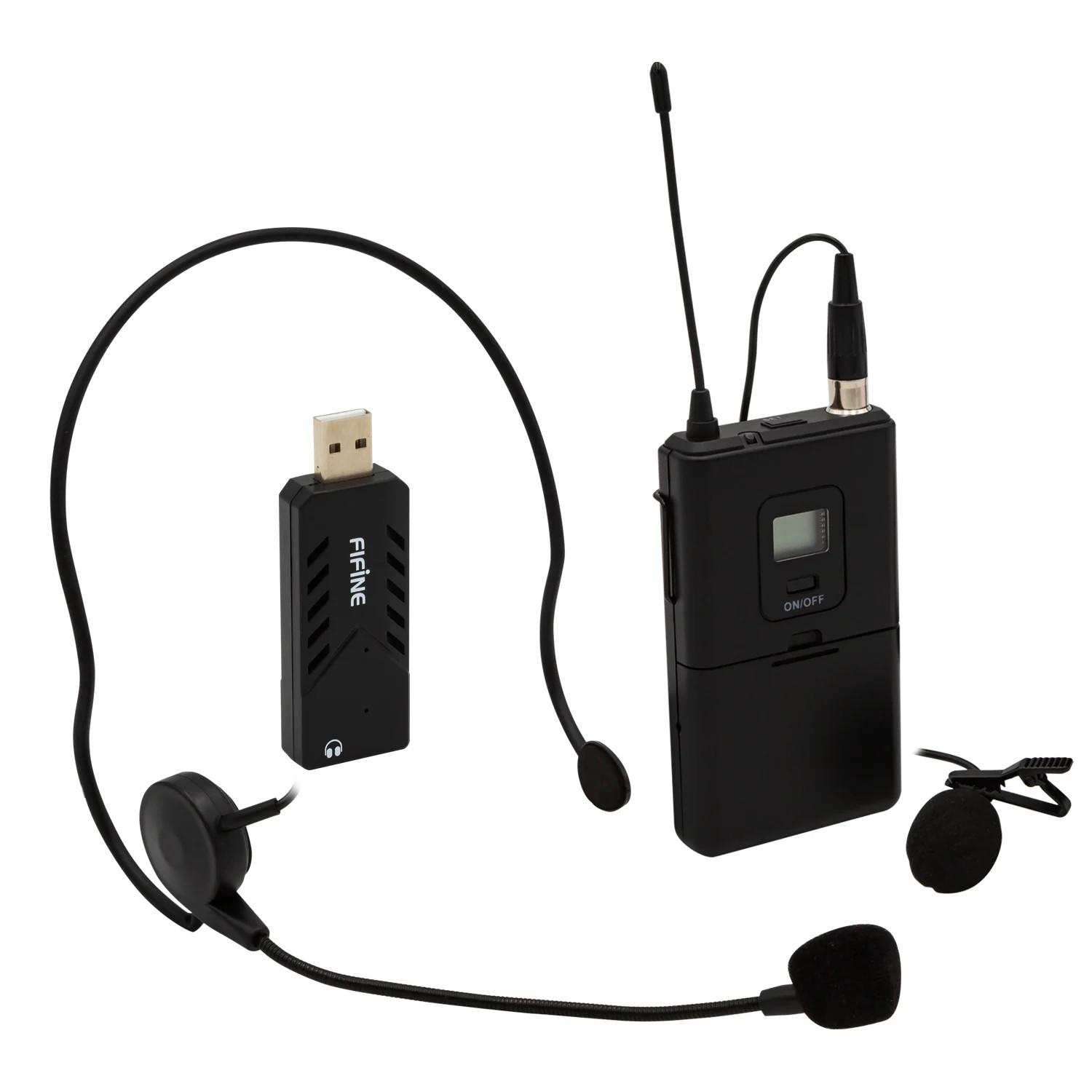 MICROFONO FIFINE K031B USB INALAMBRICO DE SOLAPA - 2