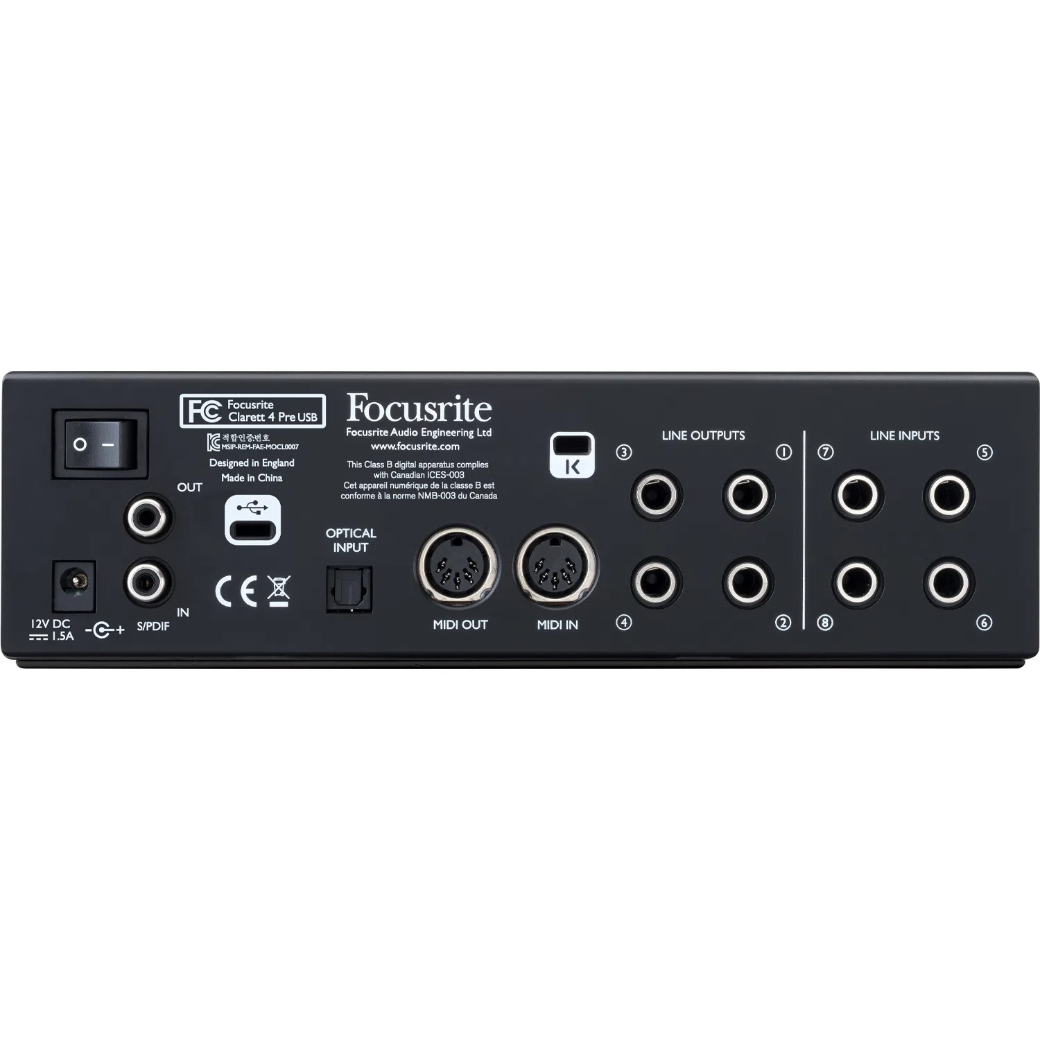 INTERFAZ FOCUSRITE AUDIO CLARETT 4PRE USB - 3