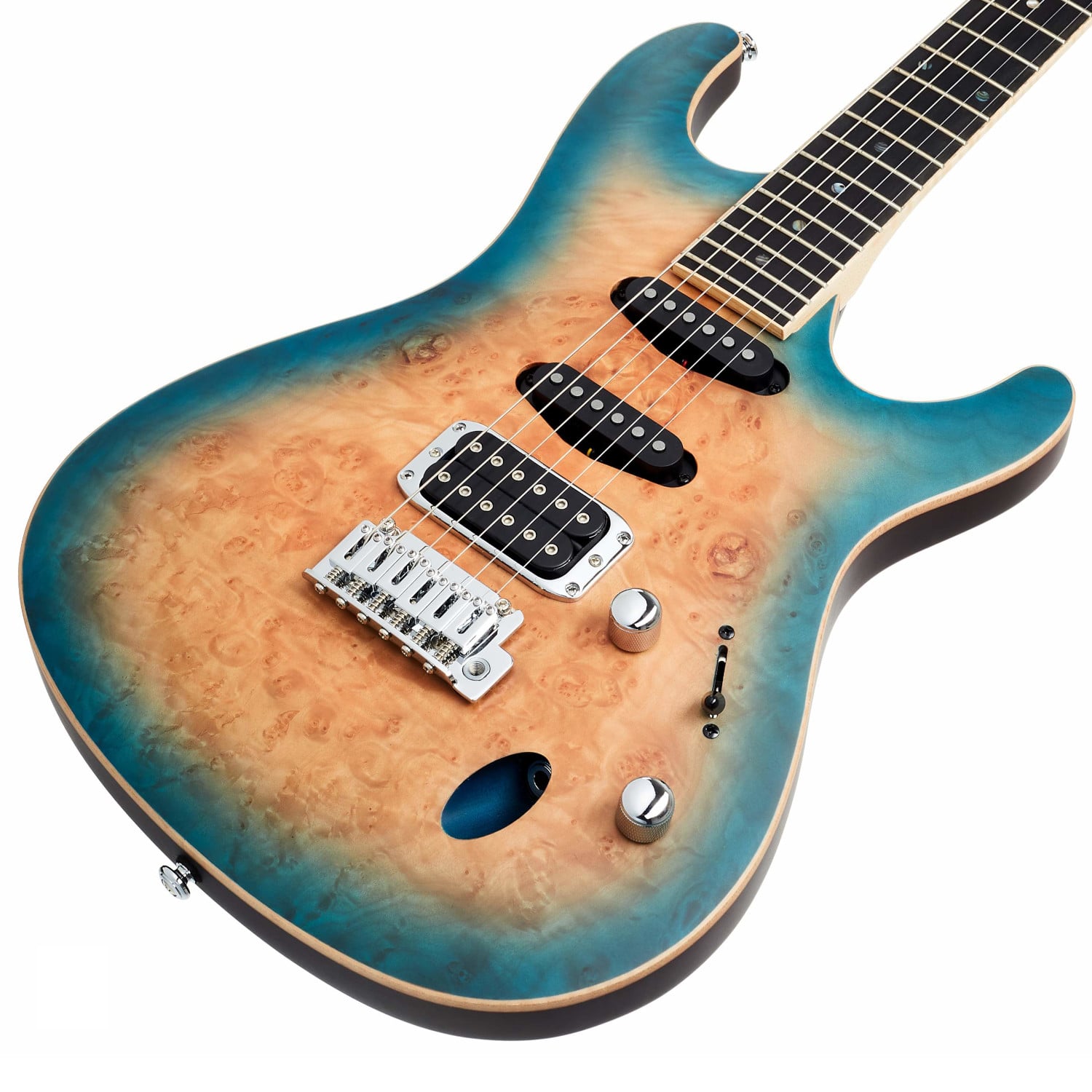 GUITARRA ELECTRICA IBANEZ SA460MBW SUNSET BLUE BURST - 2