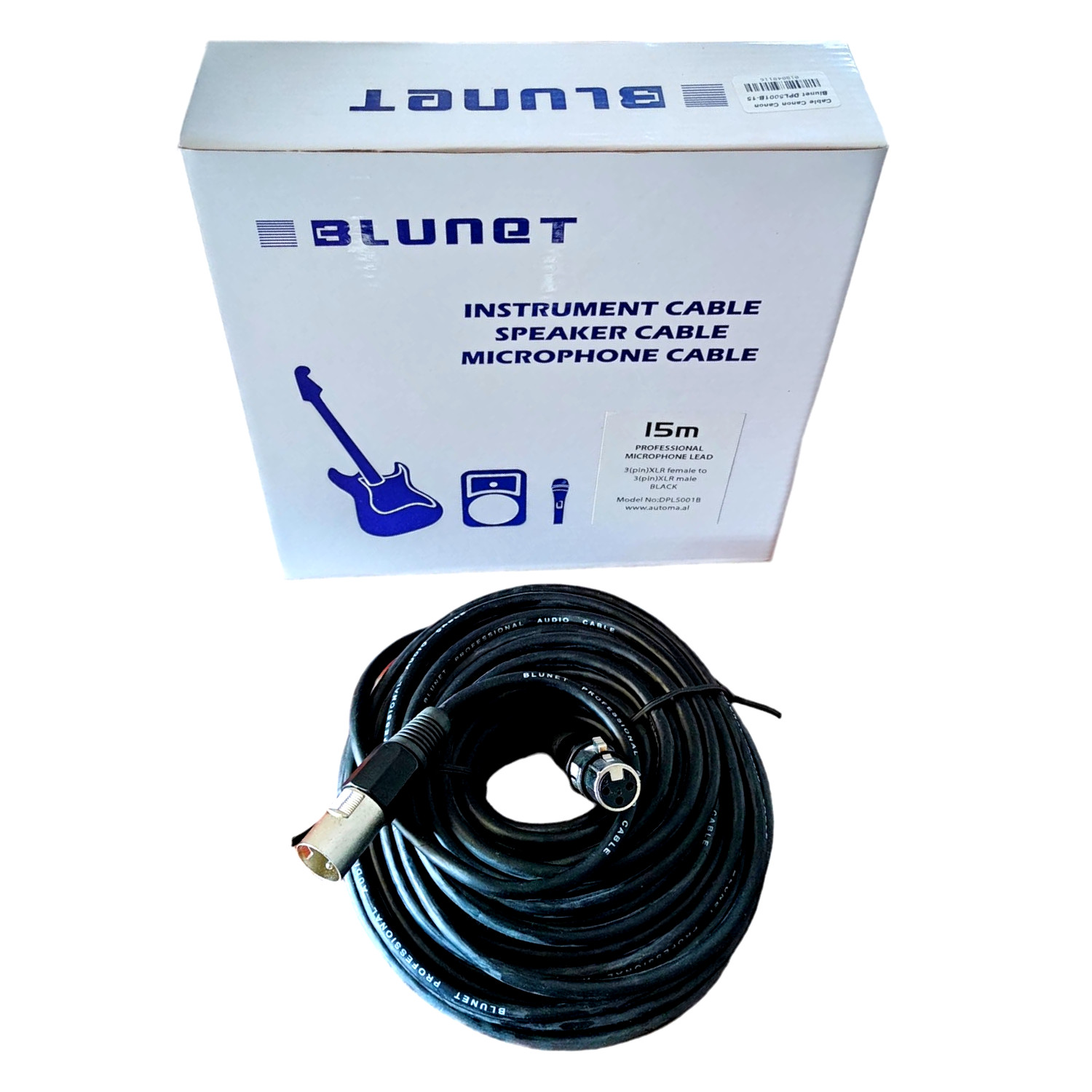 CABLE BLUNET MICRÓFONO XLR 15 METROS DLP5001B - 1