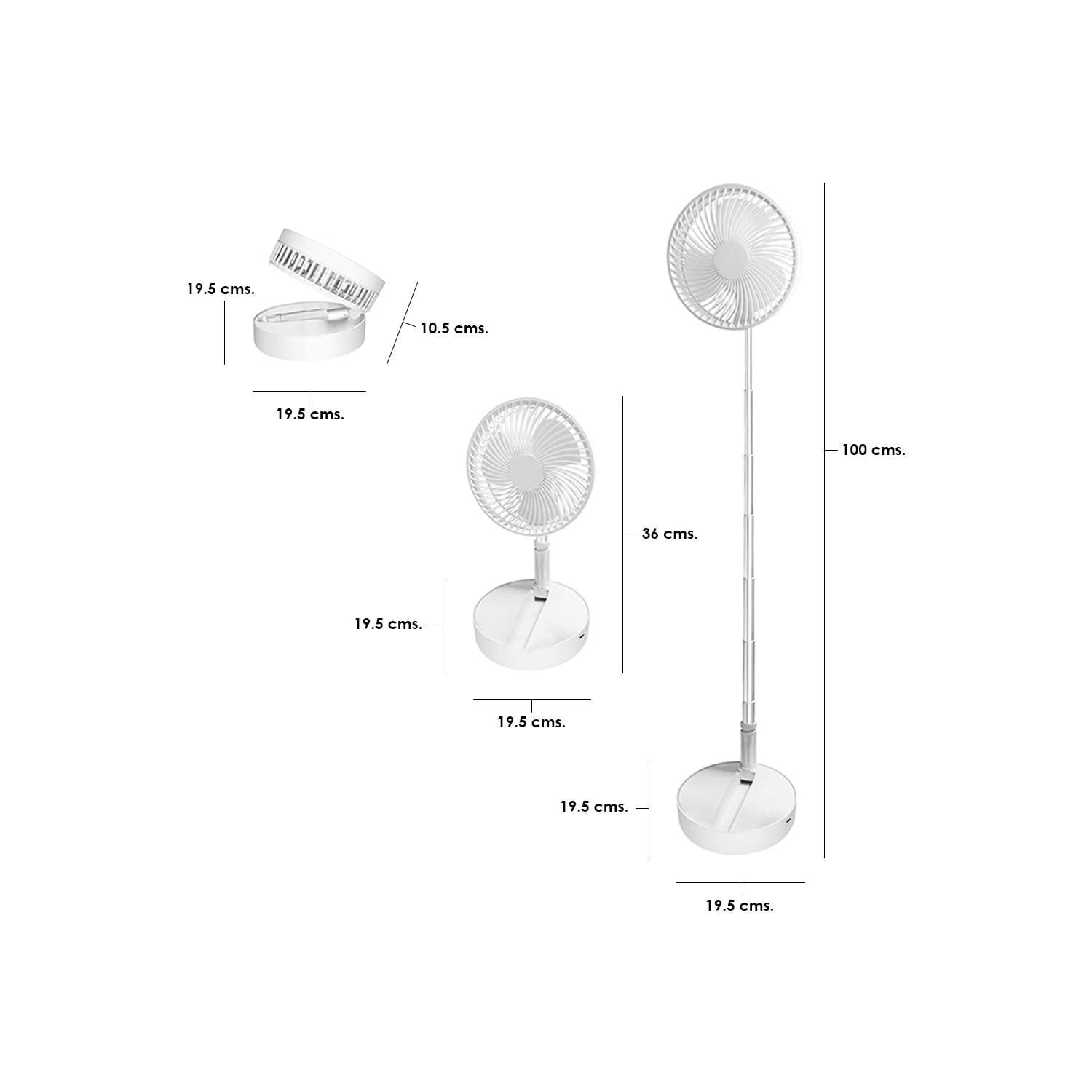 VENTILADOR AMAZING PORTATIL USB DE 8' TORNADO BLANCO - 2