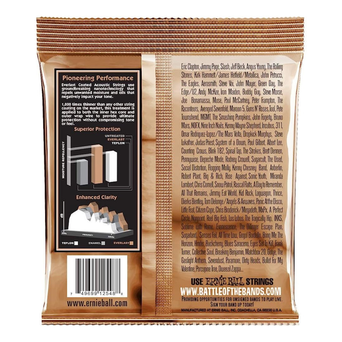 CUERDAS METALICAS ERNIE BALL GUITARRA ACUSTICA P02548 - 2