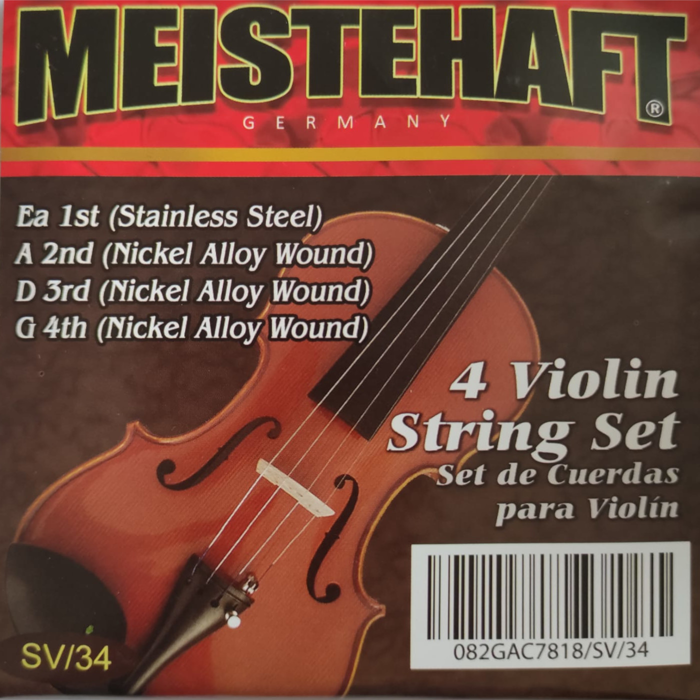 SET DE CUERDAS MEISTEHAFT PARA VIOLIN 3/4 SV/34 - 2