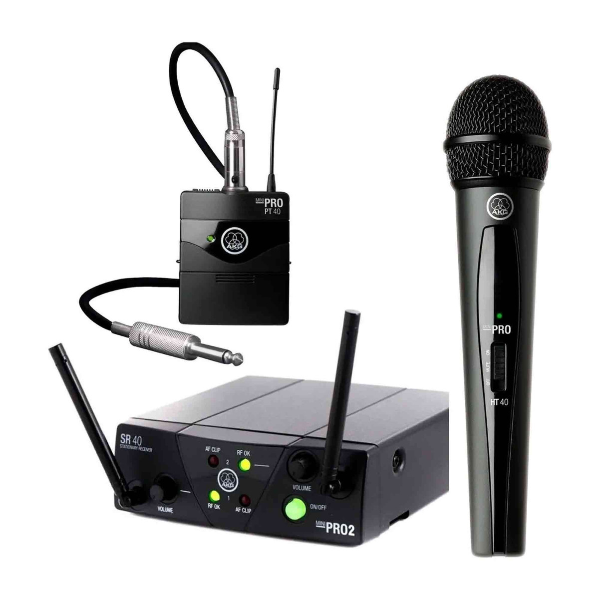 SET INALAMBRICO DUAL VOCAL/INSTRUMENTO AKG WMS40MINI2 - 1