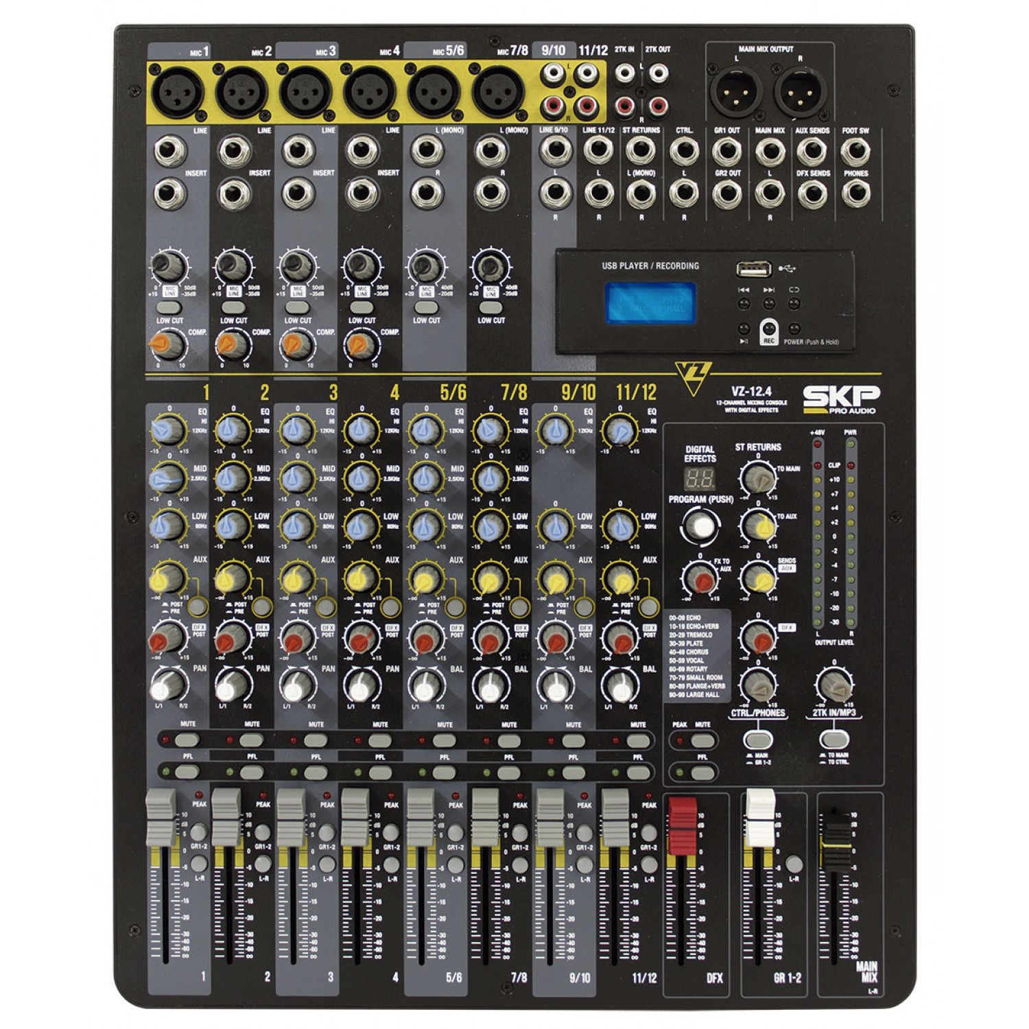 MIXER ANALOGO SKP DE 12 CANALES VZ-12.4 - 1