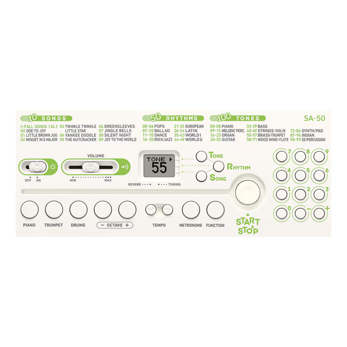 TECLADO CASIO INFANTIL SA-50 CON FUENTE PODER - 3