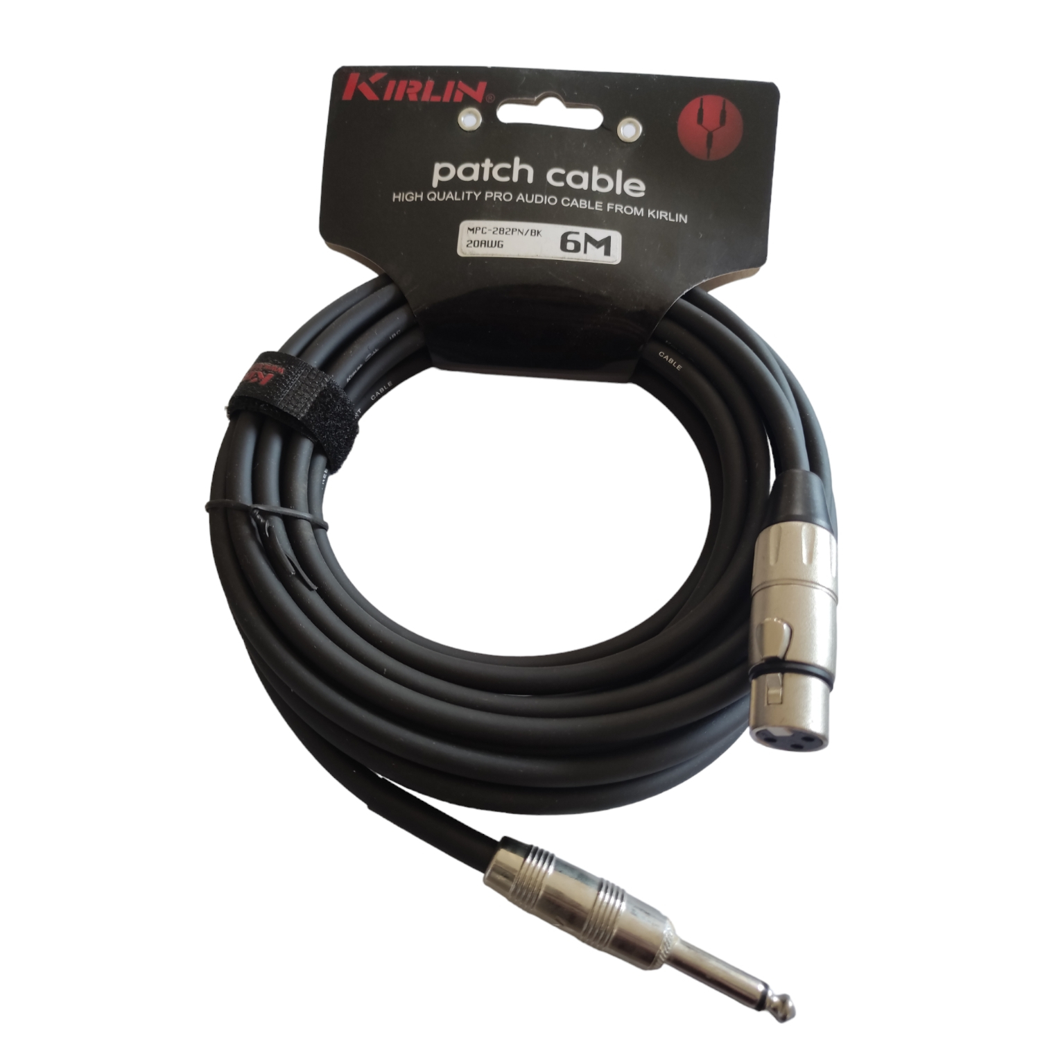 CABLE KIRLIN XLR-PLUG 6,3MM 6 MT MPC-282PN/BK 6M - 1