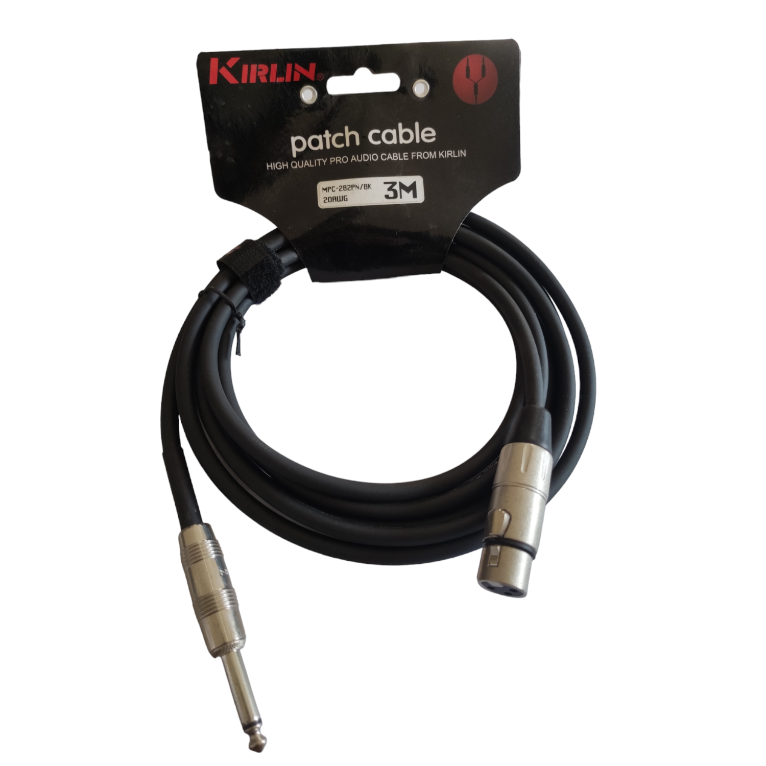 KIRLIN CABLE KIRLIN XLR-PLUG 6,3MM 3 MT MPC-282PN/BK 3M