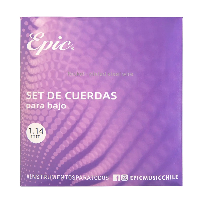 CUERDAS PARA BAJO EPIC NICKEL-PLATED STEEL WIRE 1.14MM - 1