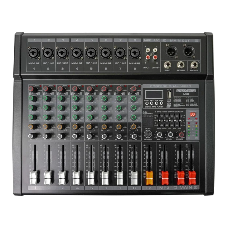 MIXER POTENCIADO 8 CANALES ONAX PRO LX8 - 1