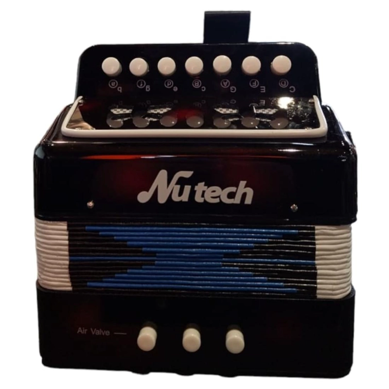 ACORDEON PARA NIÑO NUTECH 7 NOTAS NEGRO - 2
