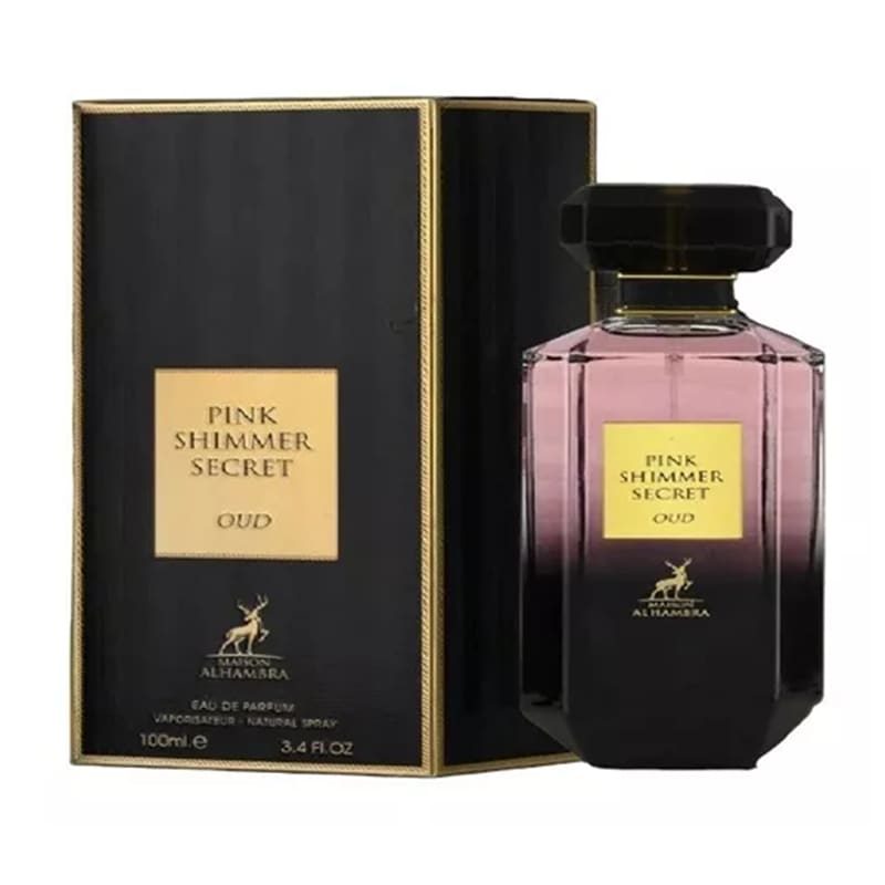 PERFUME MAISON ALHAMBRA PINK SHIMMER SECRET OUD UNISEX EDP 100 ML - 2