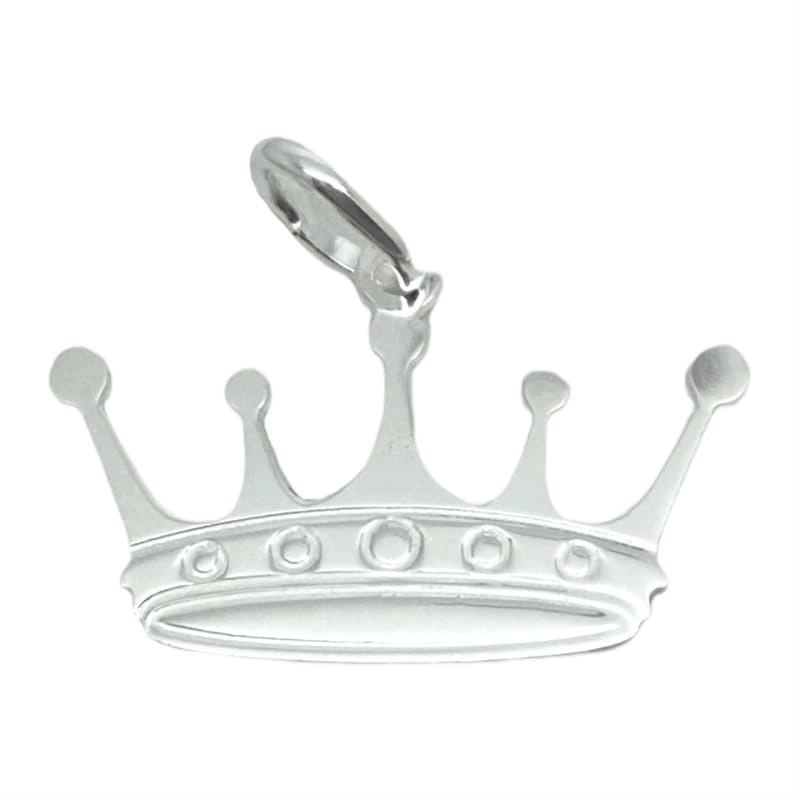 DIJE PLANO CORONA PLATA ITALIANA 925 - 1