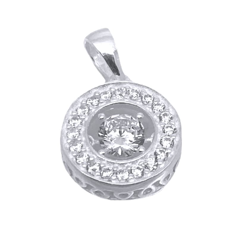 DIJE PIEDRAS PEQUEÑAS Y PIEDRA GRANDE CENTRAL PLATA ITALIANA 925 - 3
