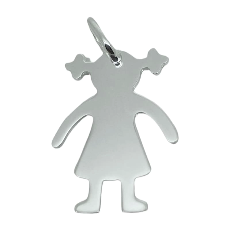 DIJE PLANO NIÑA PLATA ITALIANA 925 - 1
