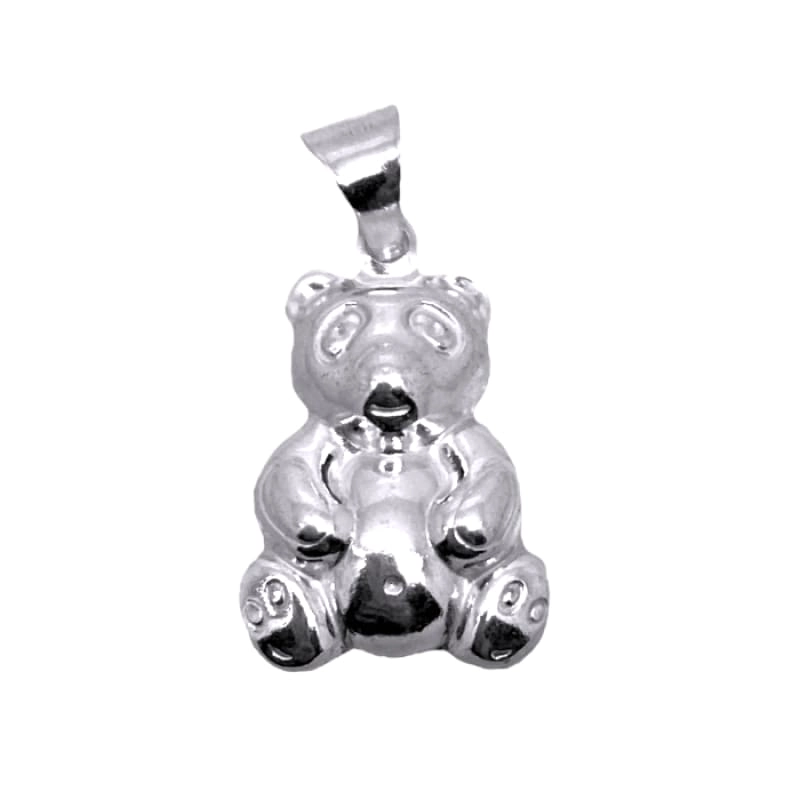 DIJE SOPLADO OSO PLATA ITALIANA 925 - 1