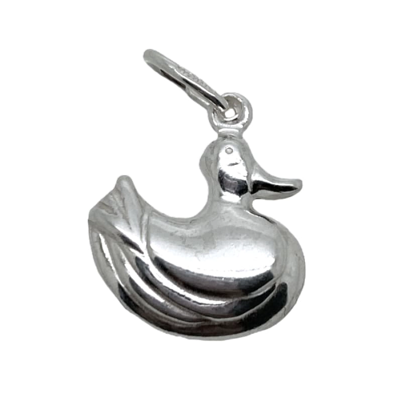 DIJE SOPLADO PATITO PLATA ITALIANA 925 - 1