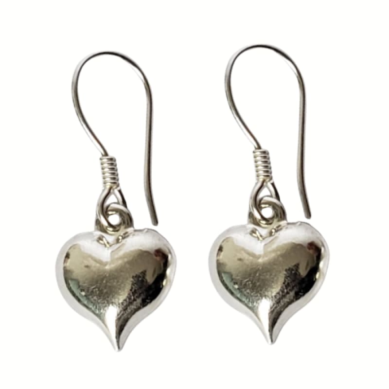 AROS CORAZÓN LLENITO PLATA 925 - 1