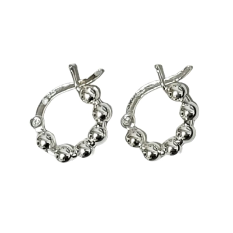 AROS CON 6 BOLITAS PLATA 925 - 1