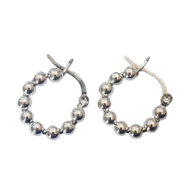 AROS CON 9 BOLITAS PLATA 925 - 1