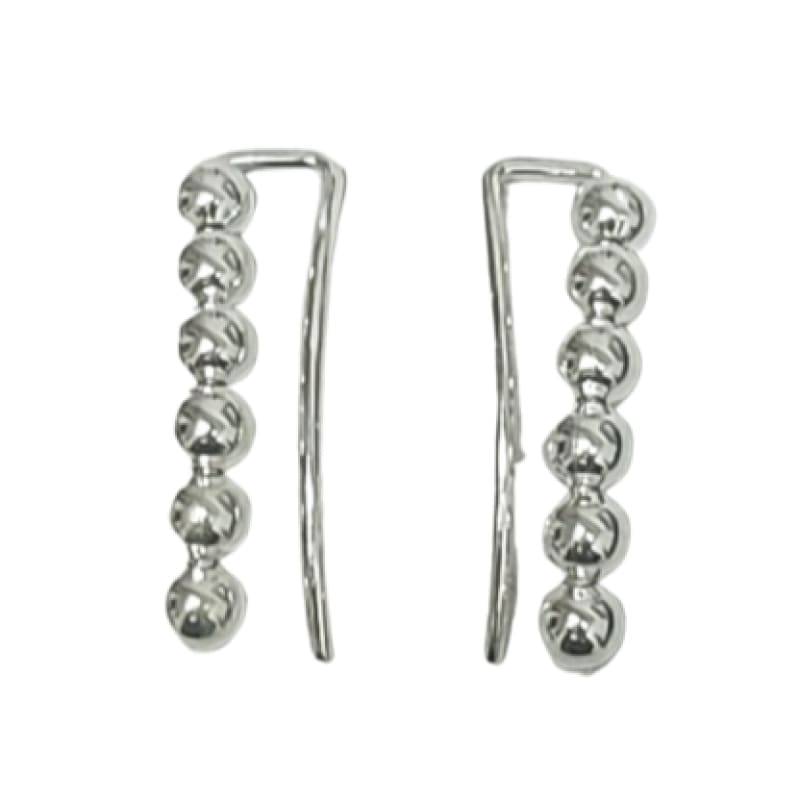 AROS LARGOS 6 BOLITAS IDÉNTICAS PLATA 925 - 1