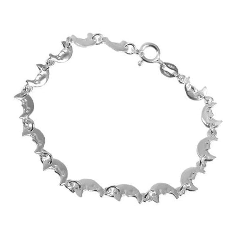 PULSERA DE LUNAS ITALIANA 18CM PLATA ITALIANA 925 - 2
