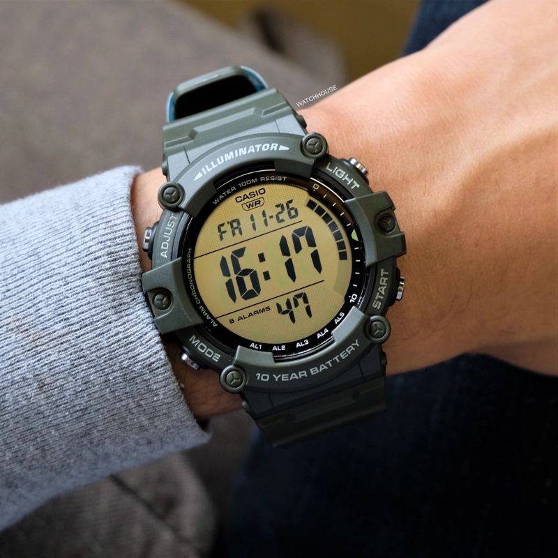 RELOJ CASIO CORREA LARGA AE-1500WHX-3AV HOMBRE - DIGITAL - 2