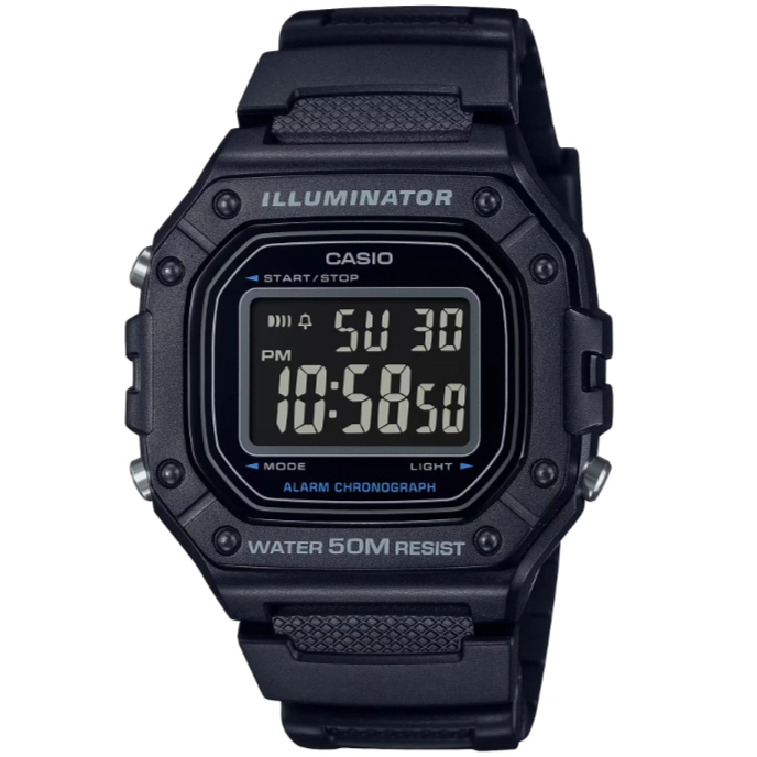 RELOJ CASIO W-218H-1BV UNISEX - DIGITAL - 1
