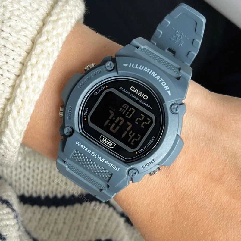 RELOJ CASIO W-219HC-2BV UNISEX - DIGITAL - 3