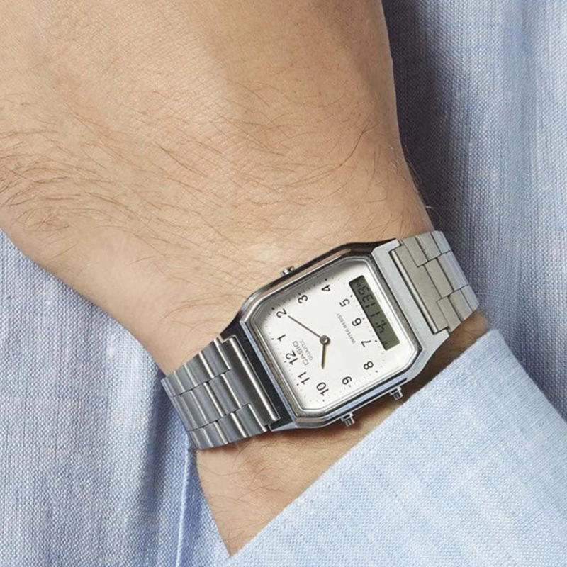 RELOJ CASIO AQ-230A-7B UNISEX - ANALOGO DIGITAL - 3